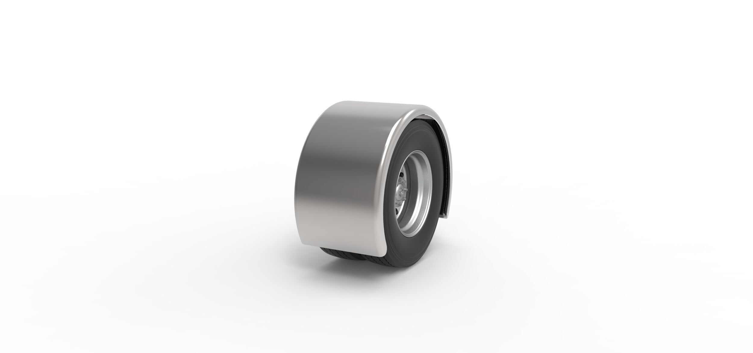 Semi truck Rear fenders Set 2 Scale 1 to 25 3D print model_33