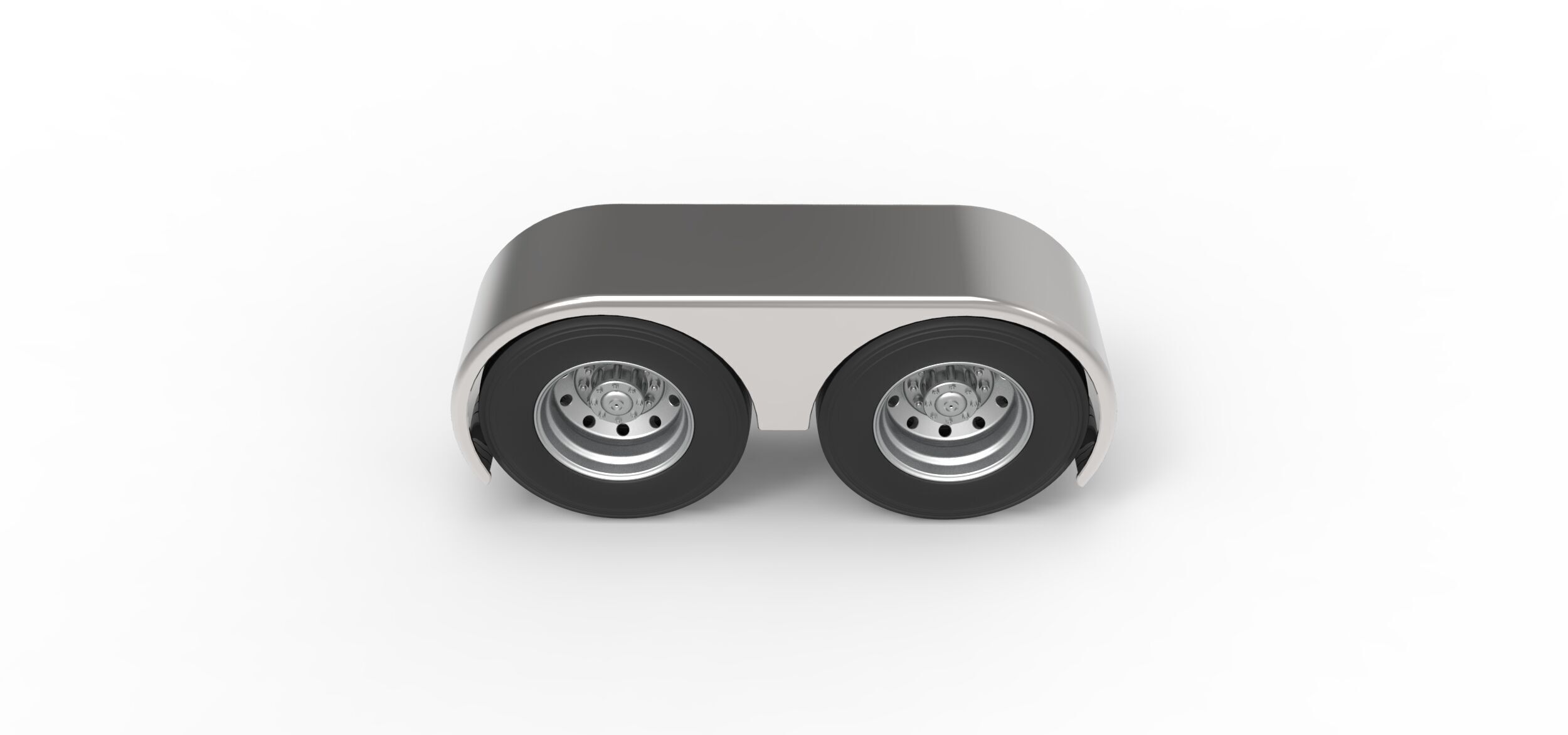 Semi truck Rear fenders Set 2 Scale 1 to 25 3D print model_21