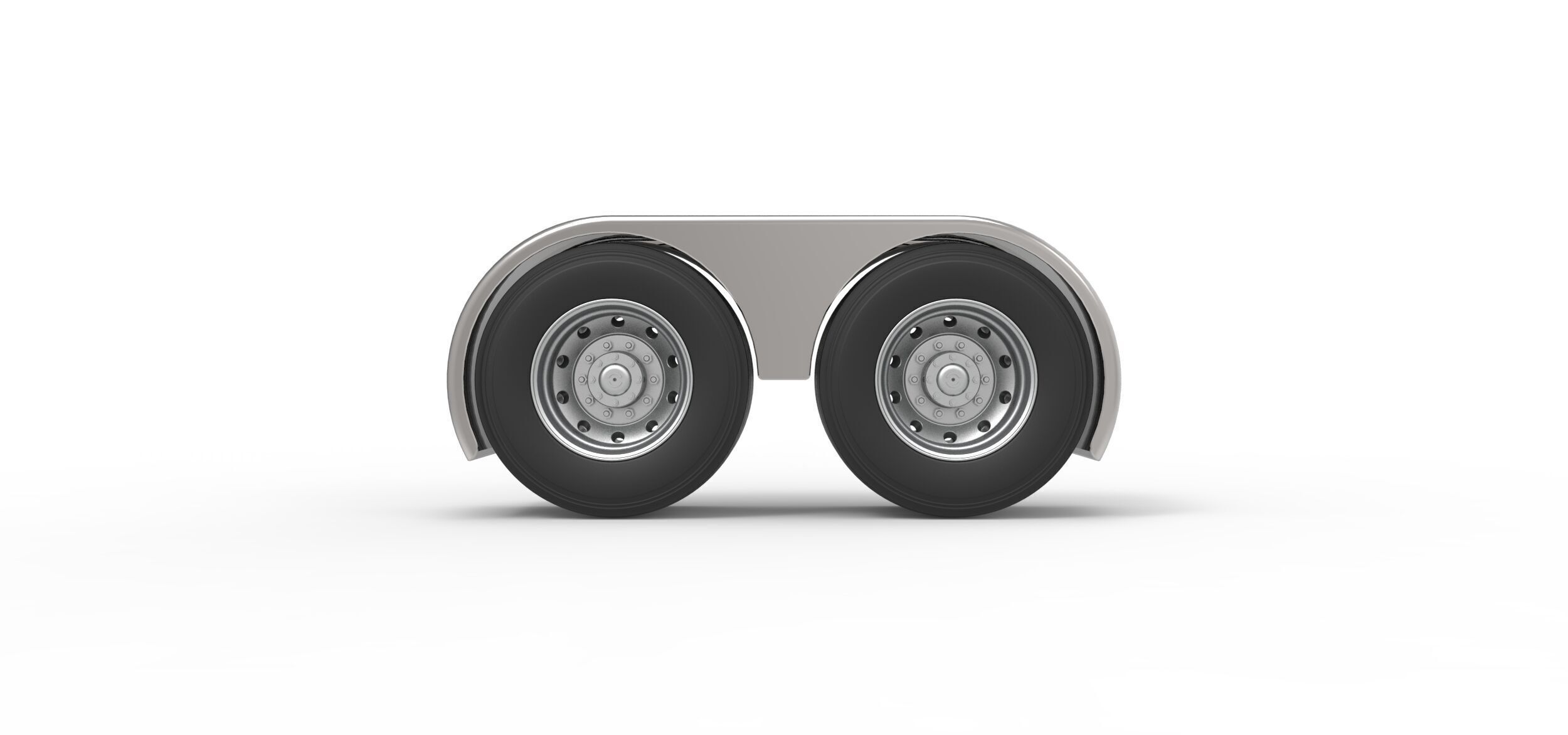 Semi truck Rear fenders Set 2 Scale 1 to 25 3D print model_20