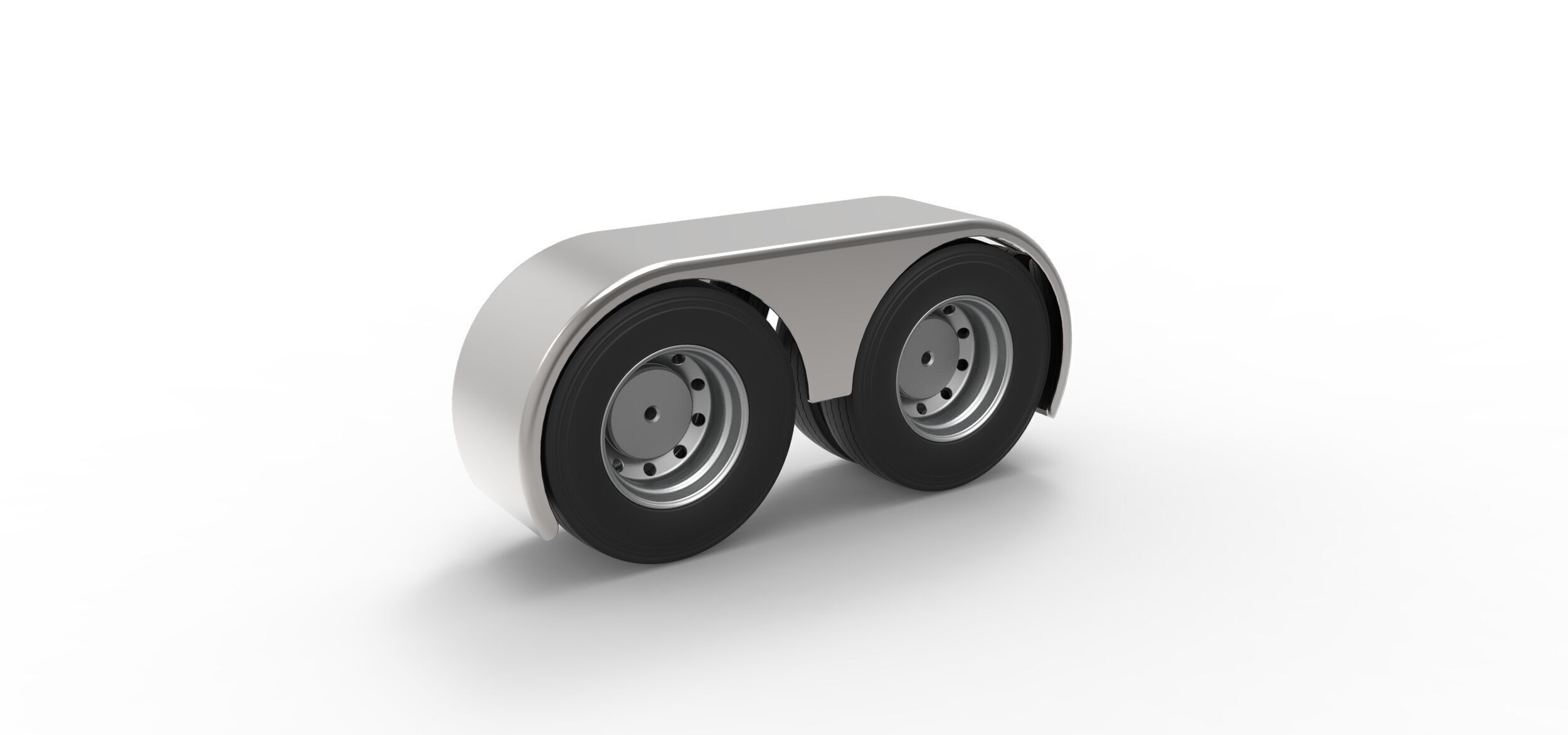 Semi truck Rear fenders Set 2 Scale 1 to 25 3D print model_23