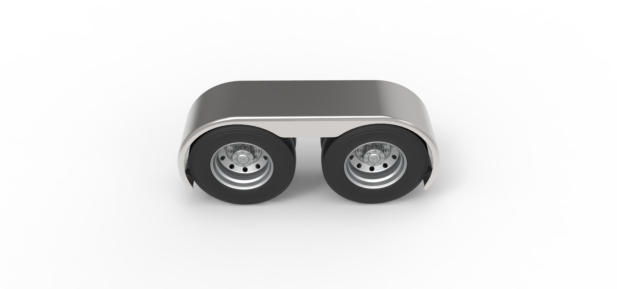 Semi truck Rear fenders Set 2 Scale 1 to 25 3D print model_13