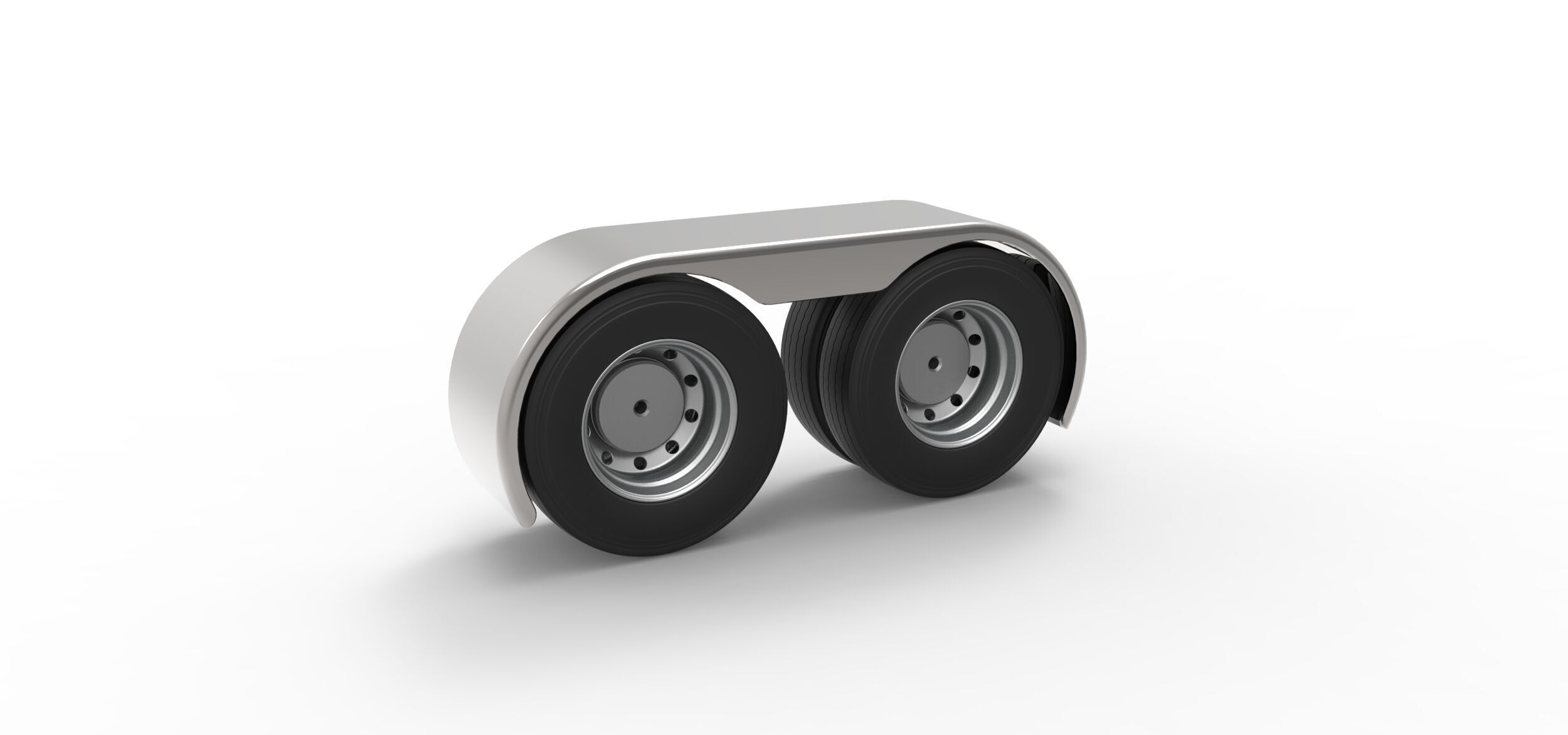 Semi truck Rear fenders Set 2 Scale 1 to 25 3D print model_15