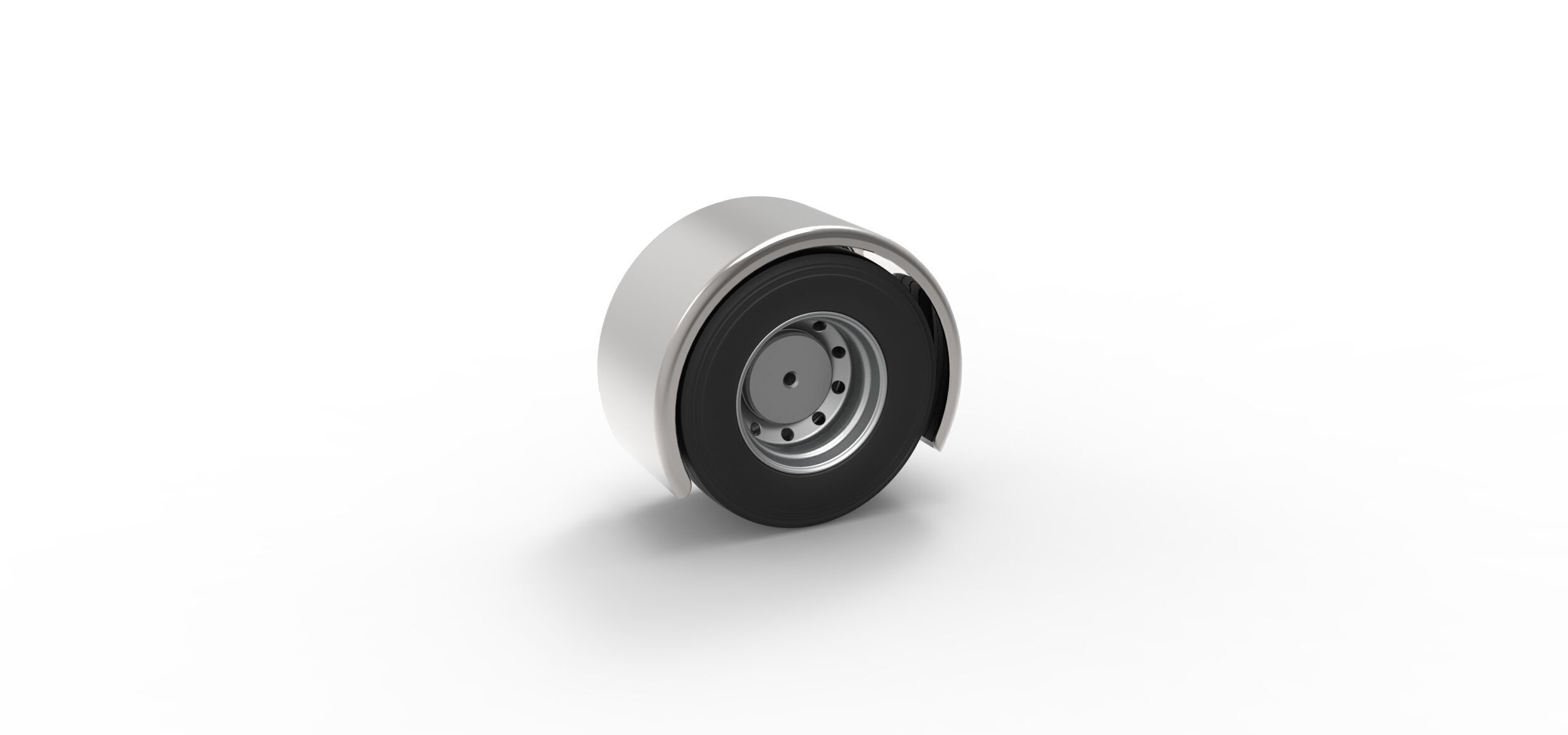 Semi truck Rear fenders Set 2 Scale 1 to 25 3D print model_39