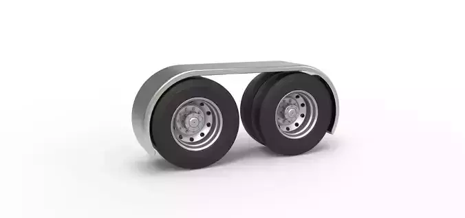 Semi truck Rear fenders Set 2 Scale 1 to 25 3D print model