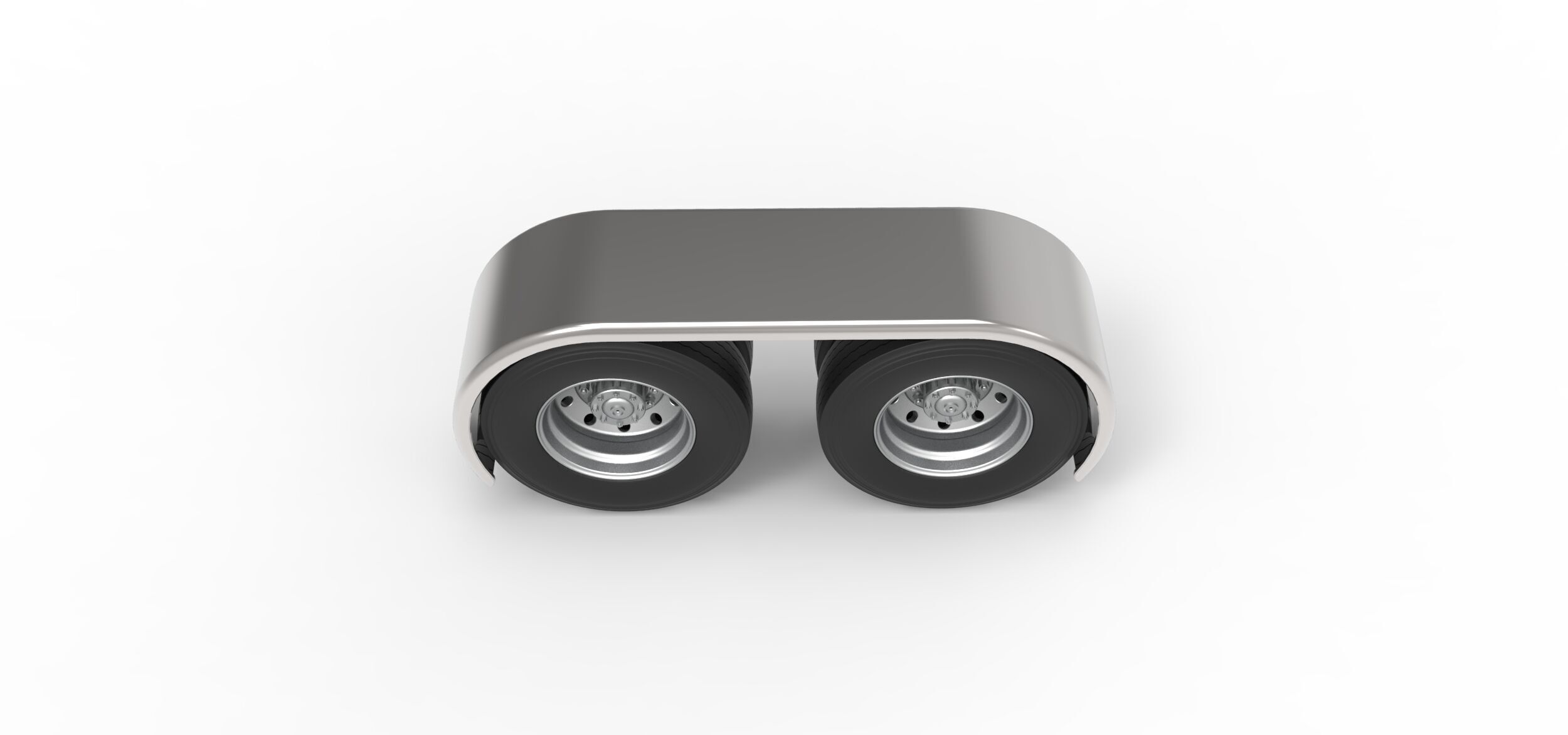 Semi truck Rear fenders Set 2 Scale 1 to 25 3D print model_5