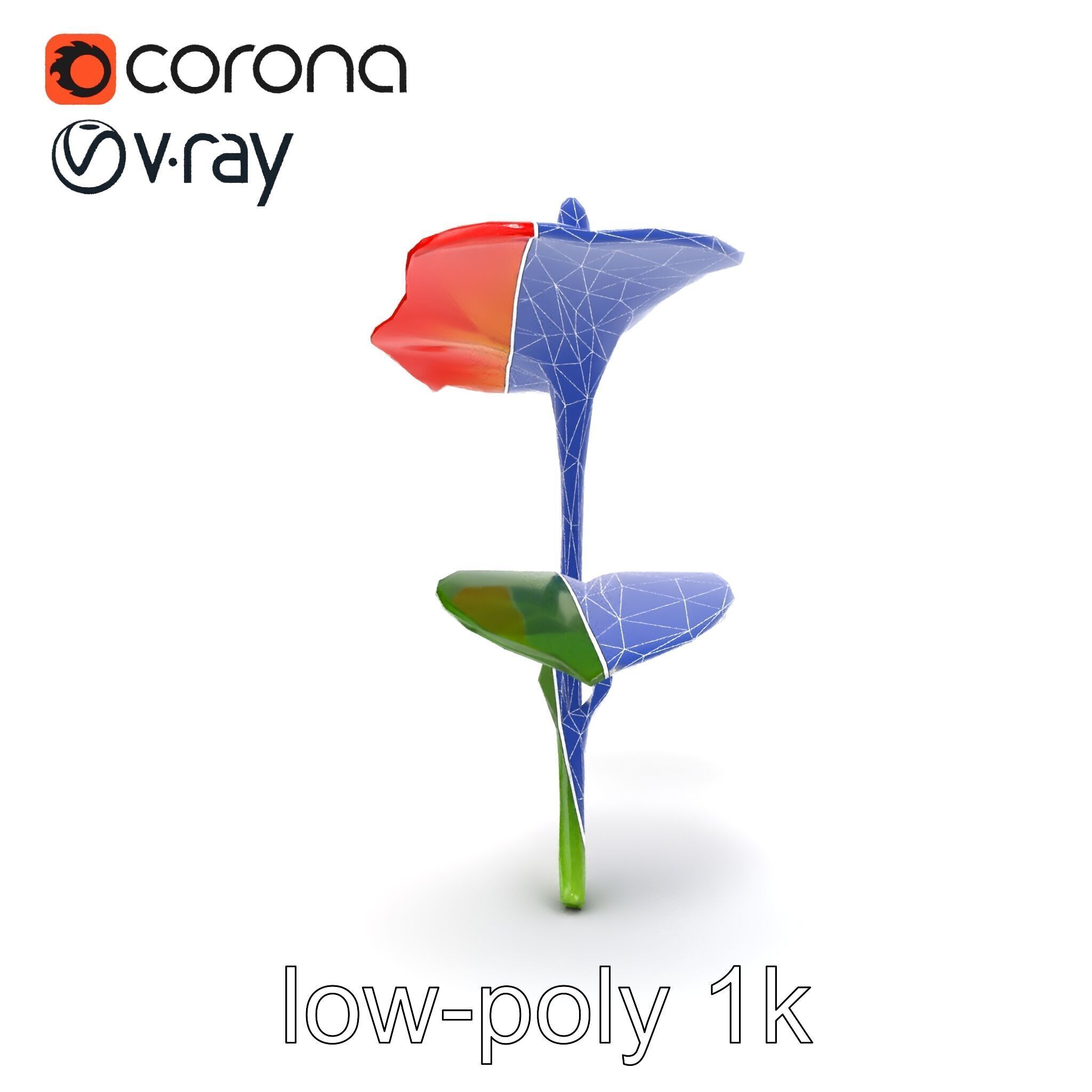 Miniature Anthurium Minor with Bright Petals model pack Low-poly 3D model_27