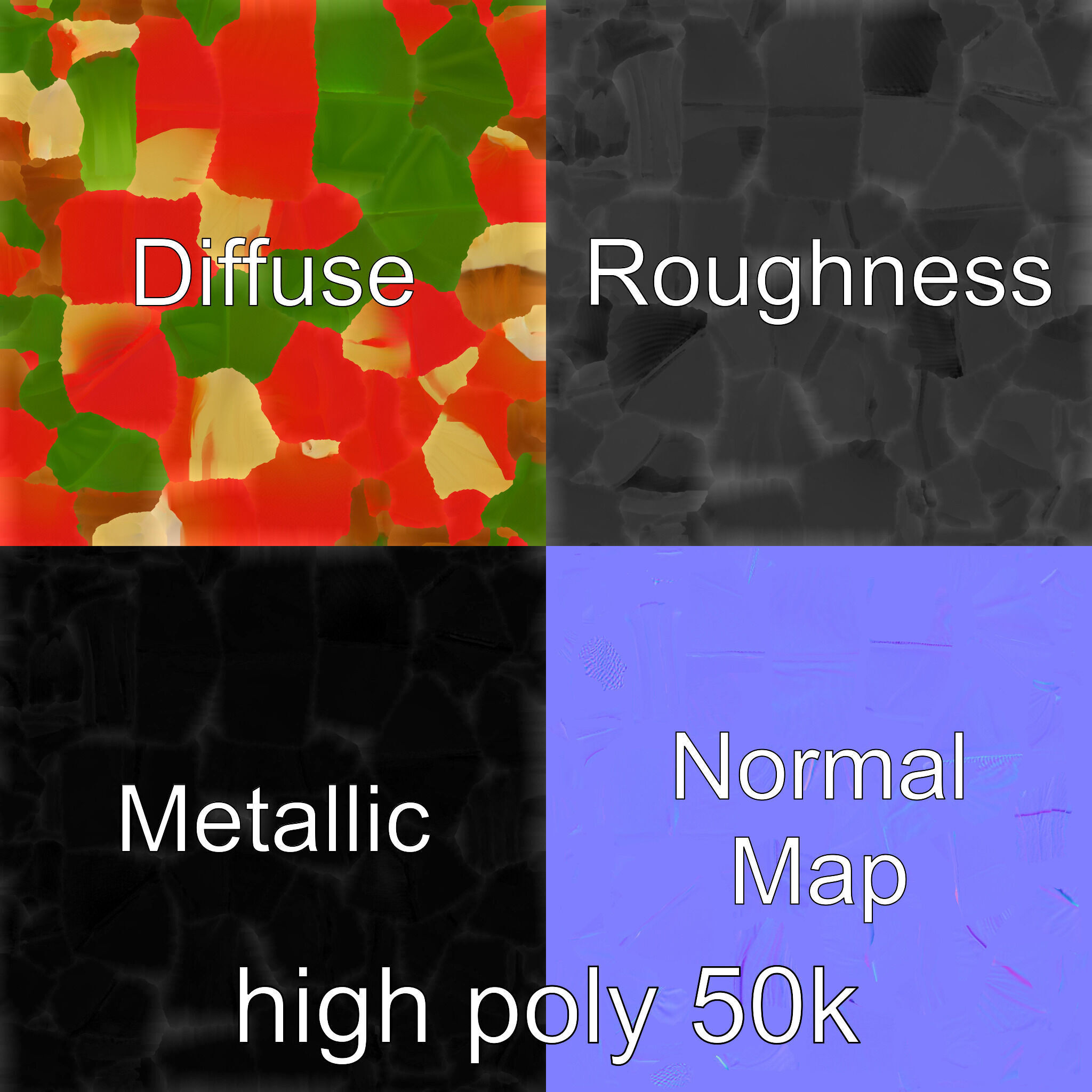 Miniature Anthurium Minor with Bright Petals model pack Low-poly 3D model_3