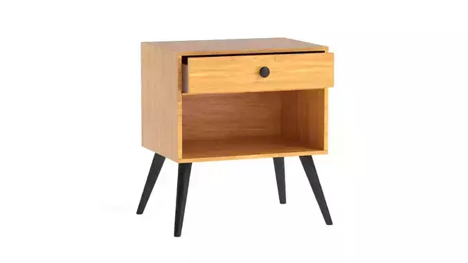 Bedside Table 3D Model Low-poly 3D model