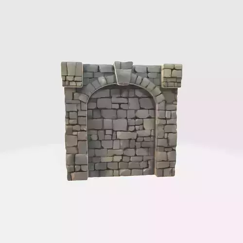Medieval Stone Archway Wall