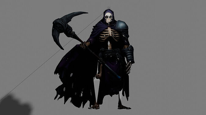 Death- Tarot Character Low-poly 3D model