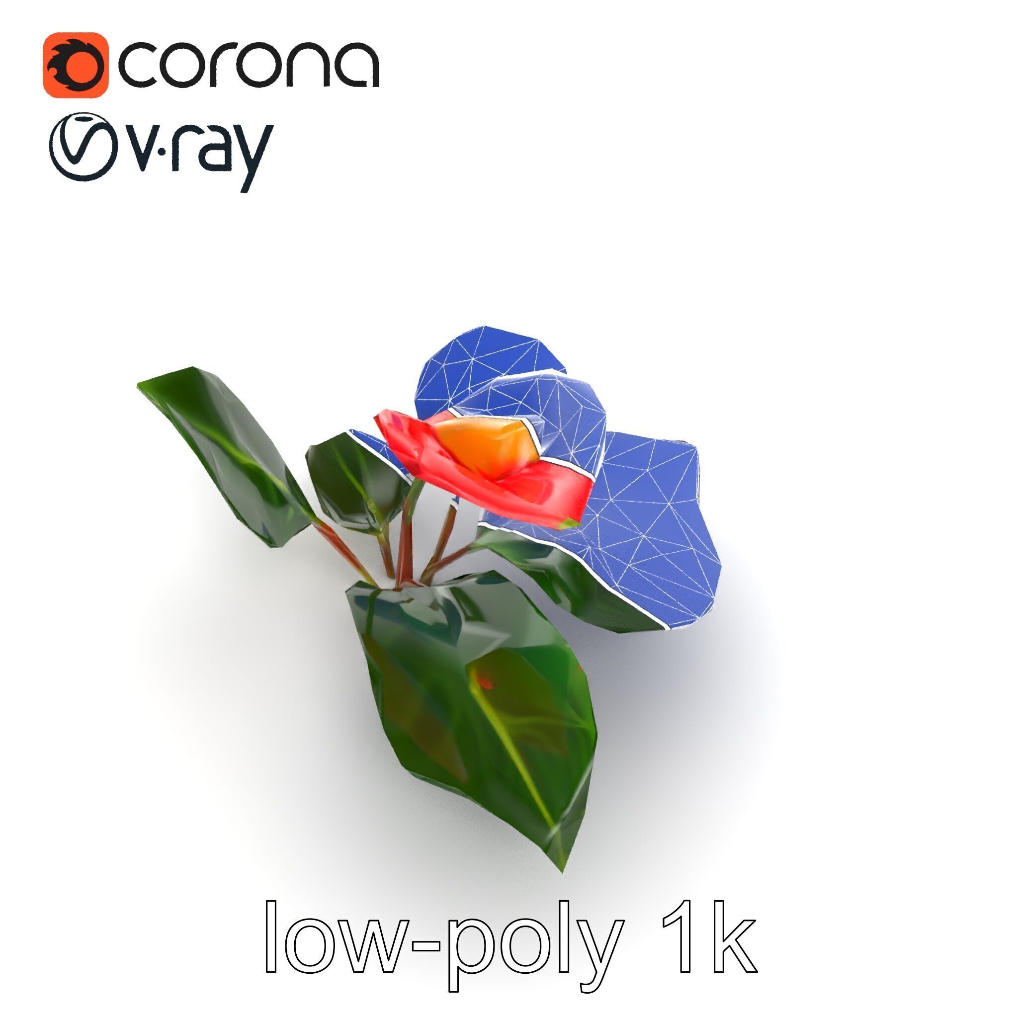 Anthurium Red Glossy Petals model pack Low-poly 3D model_14