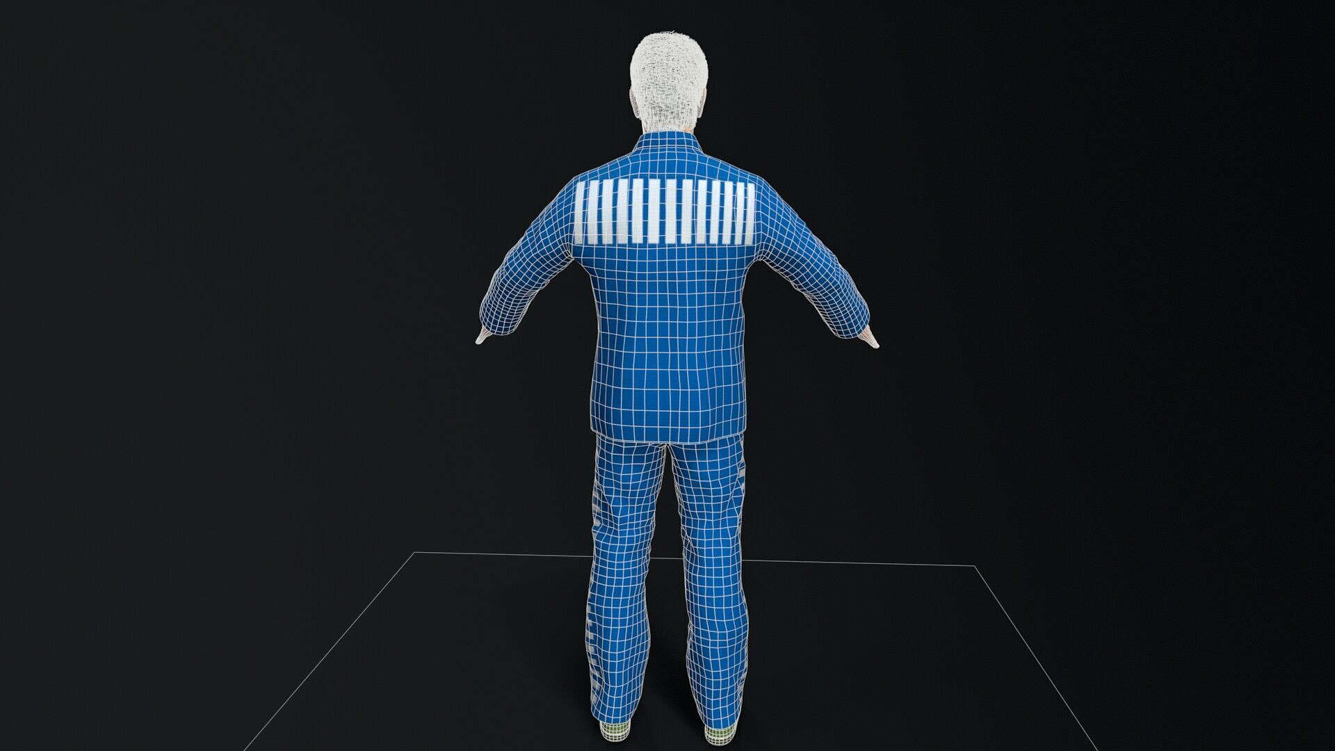 prisoner character Low-poly 3D model_13