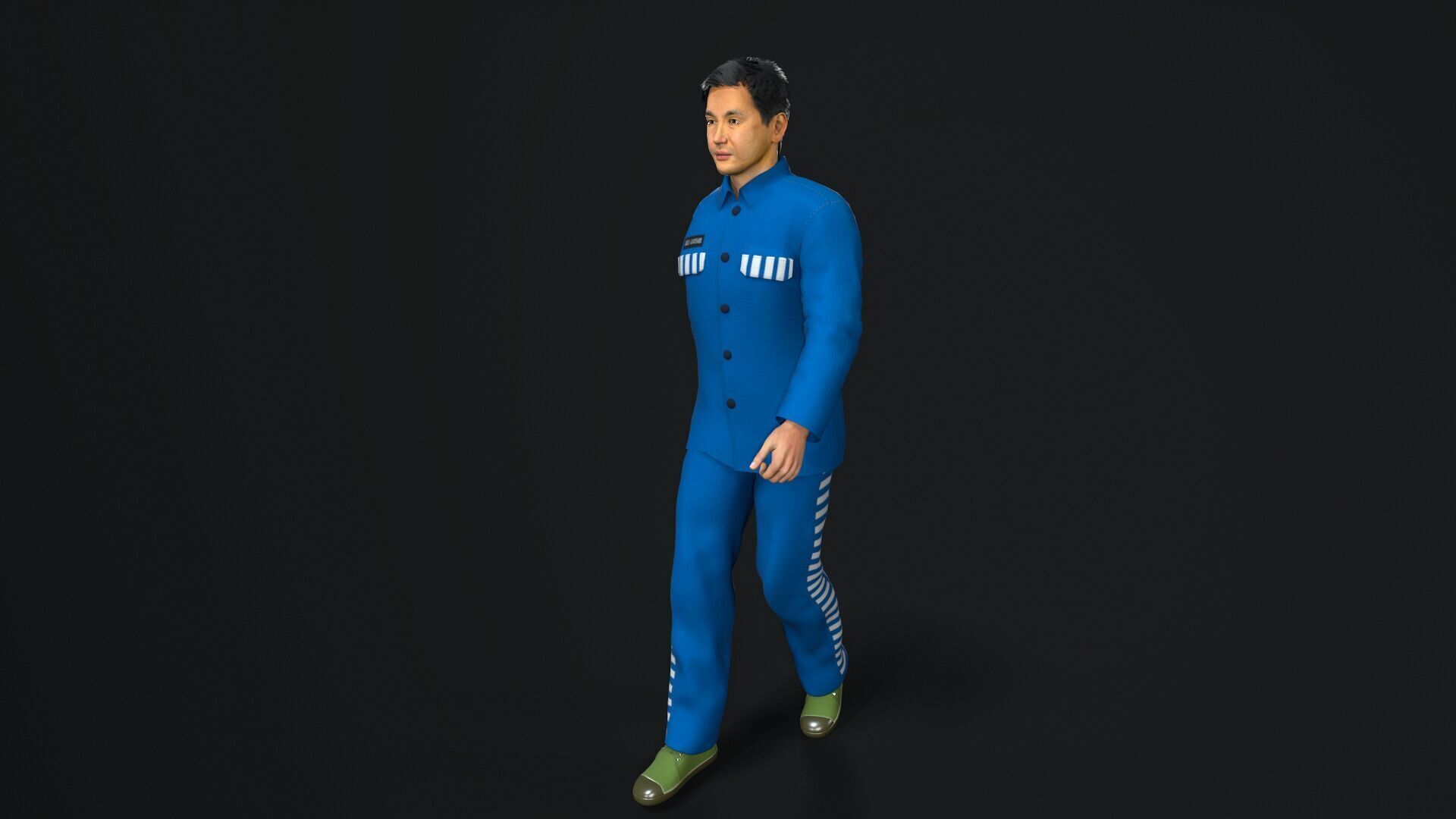 prisoner character Low-poly 3D model_9