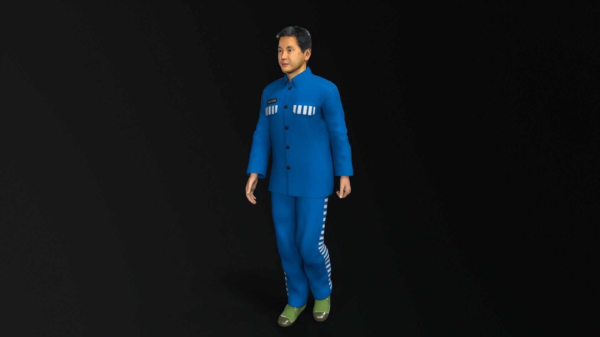 prisoner character Low-poly 3D model_10