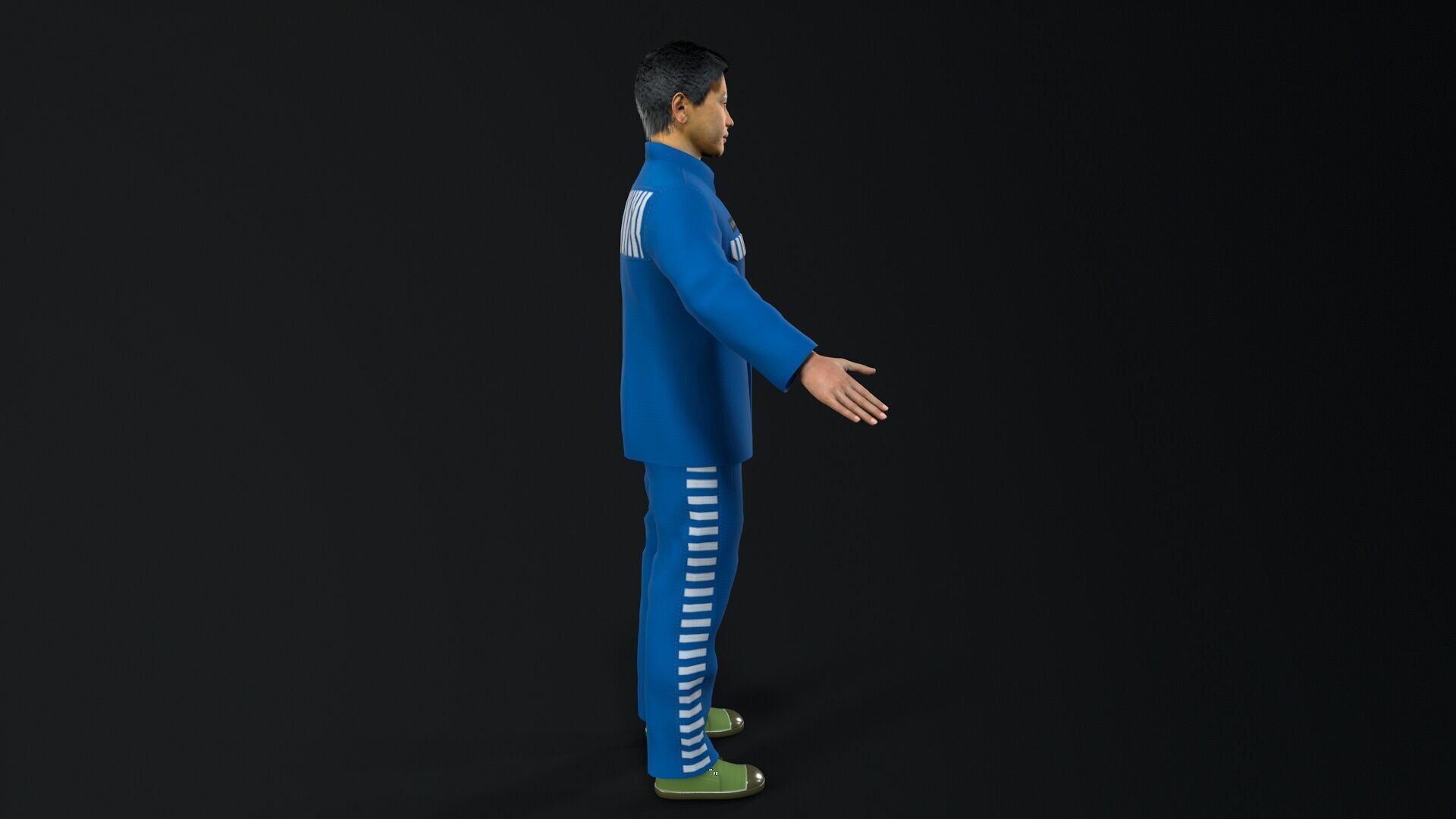 prisoner character Low-poly 3D model_3