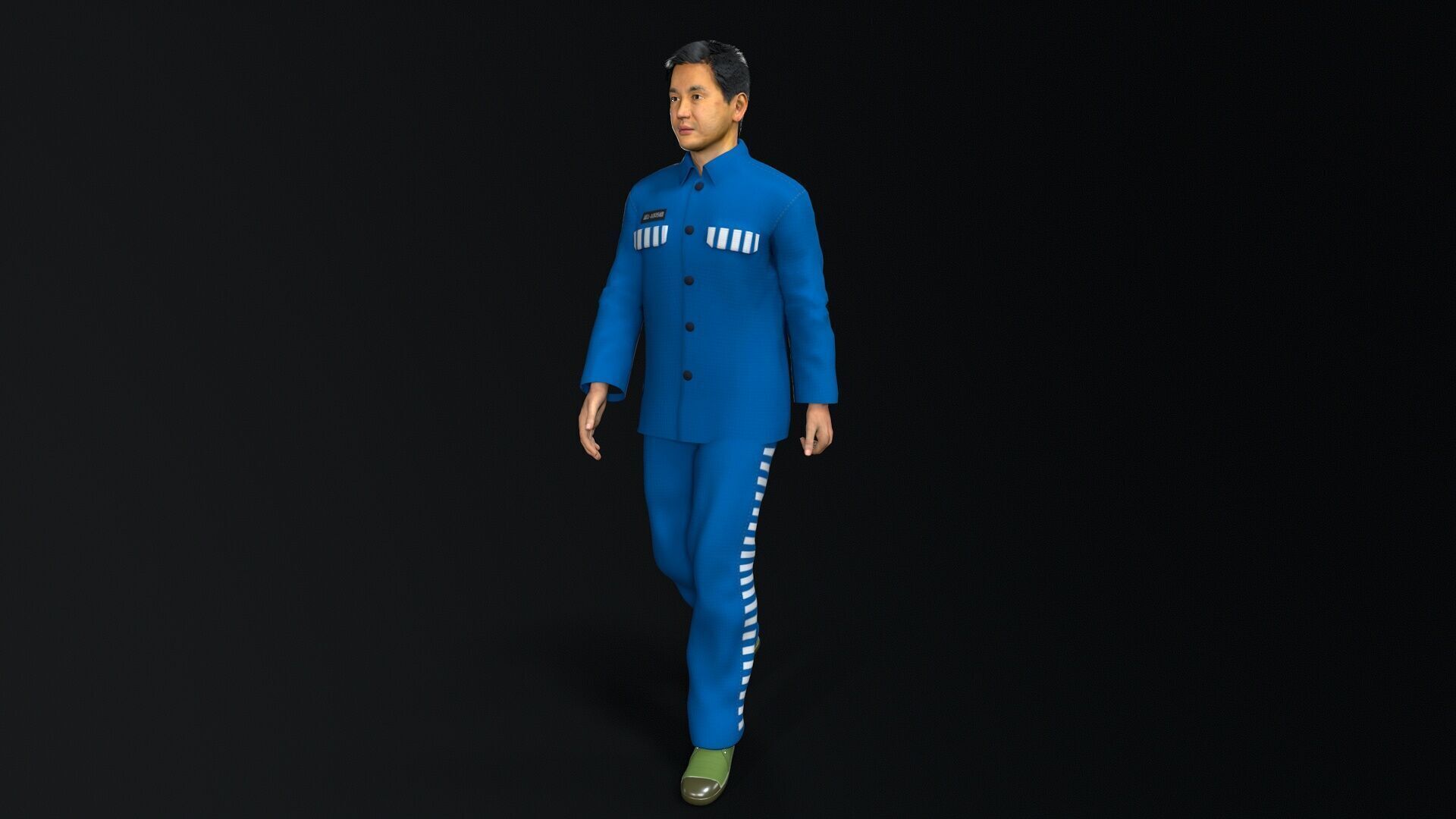 prisoner character Low-poly 3D model_11