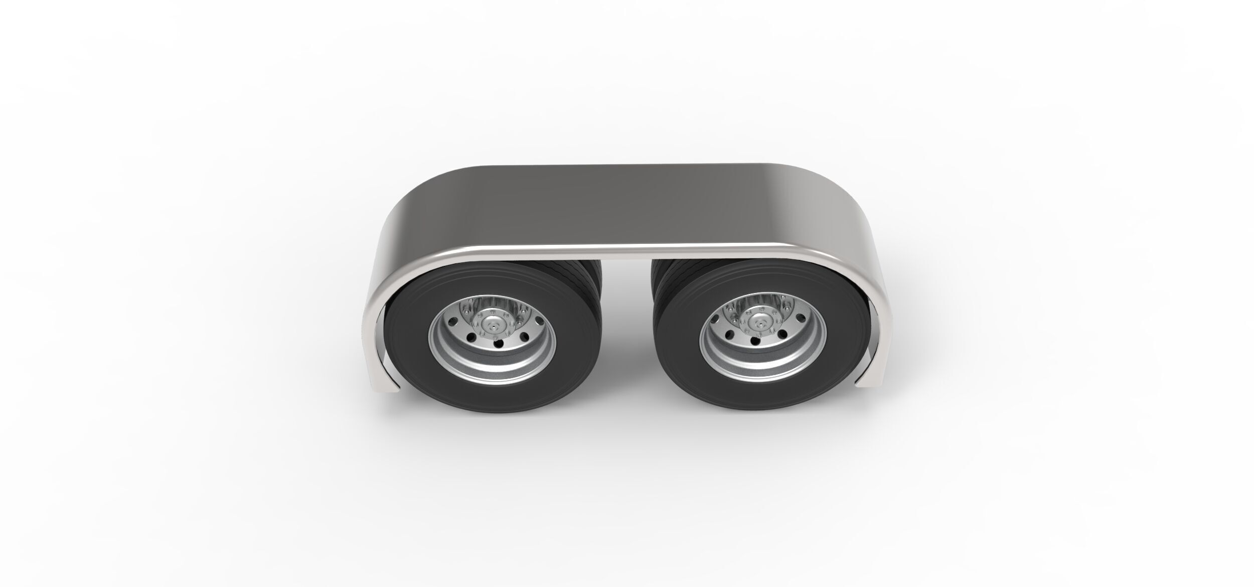 Semi truck Rear fenders Set 3 Scale 1 to 25 3D print model_5