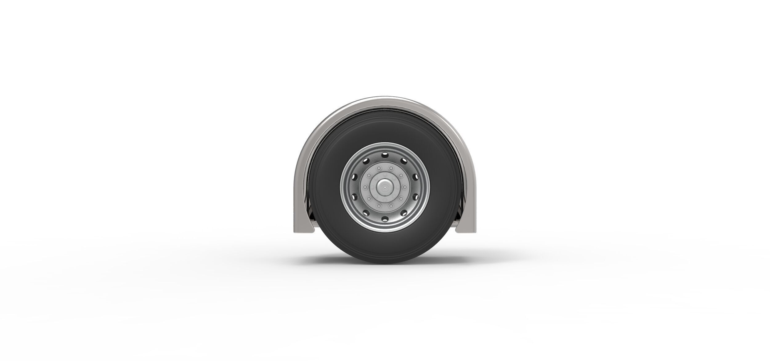 Semi truck Rear fenders Set 3 Scale 1 to 25 3D print model_36