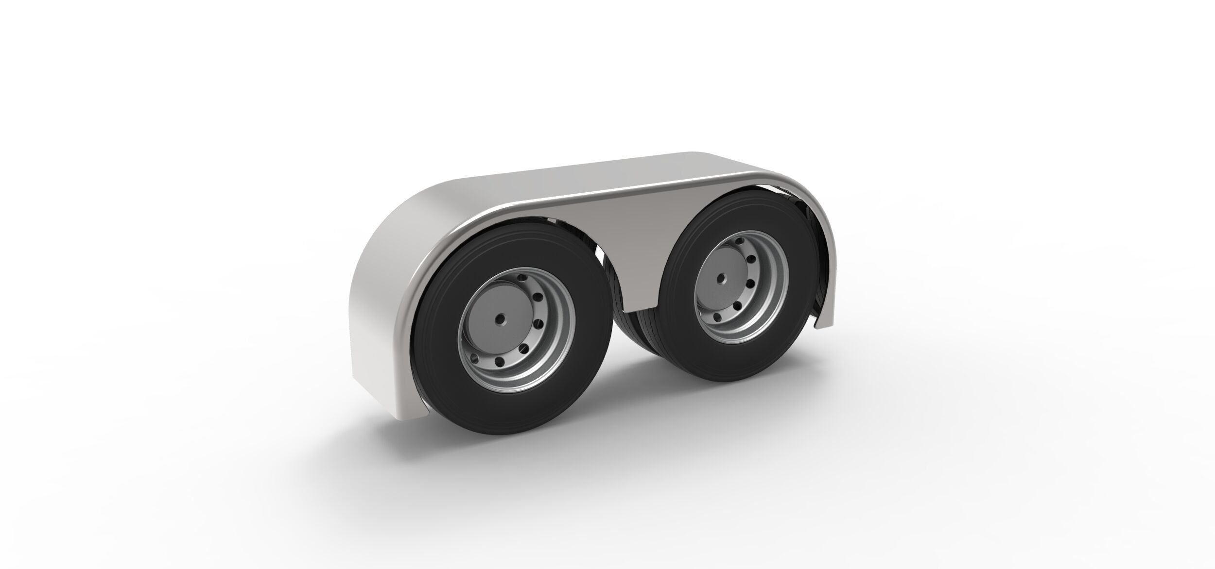 Semi truck Rear fenders Set 3 Scale 1 to 25 3D print model_23