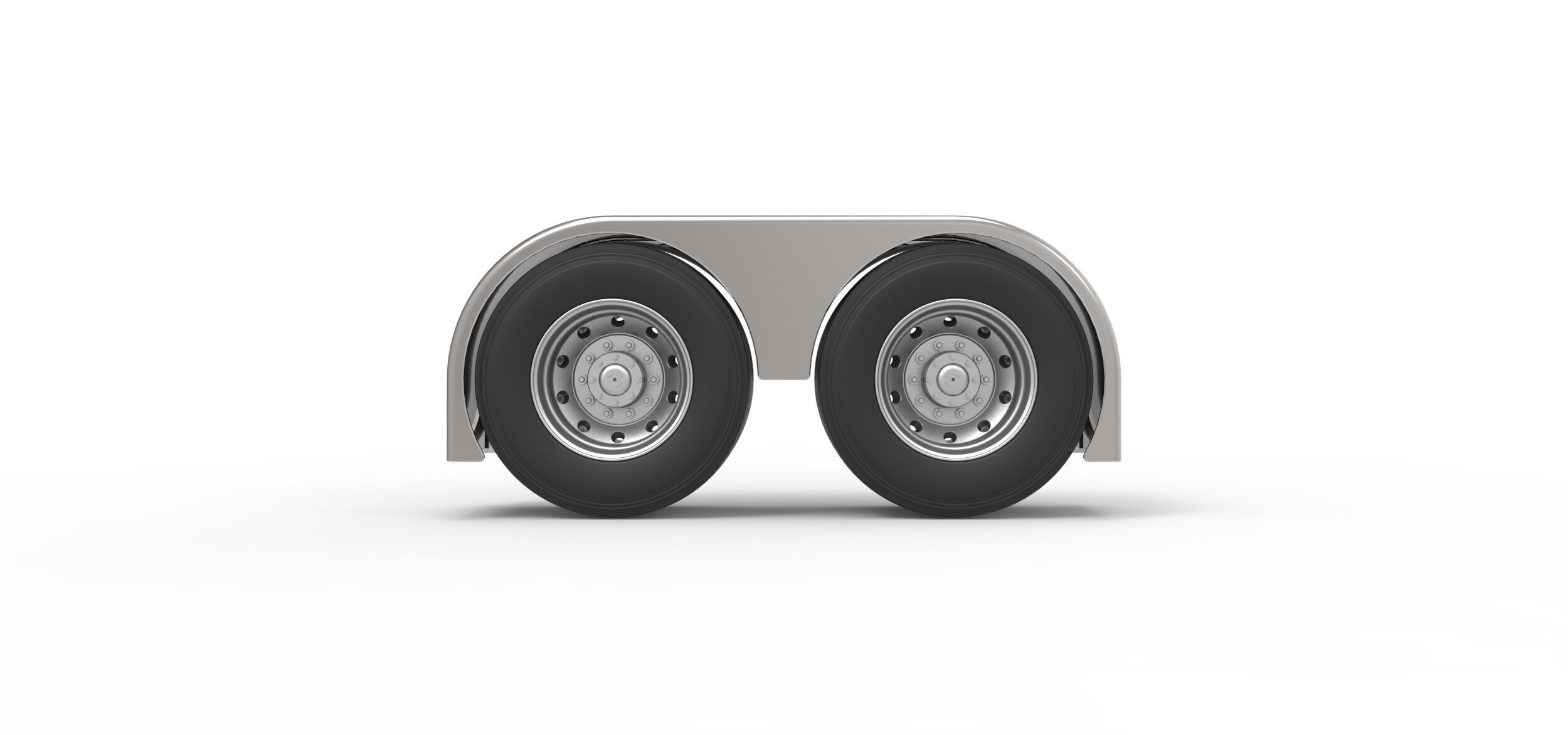 Semi truck Rear fenders Set 3 Scale 1 to 25 3D print model_20