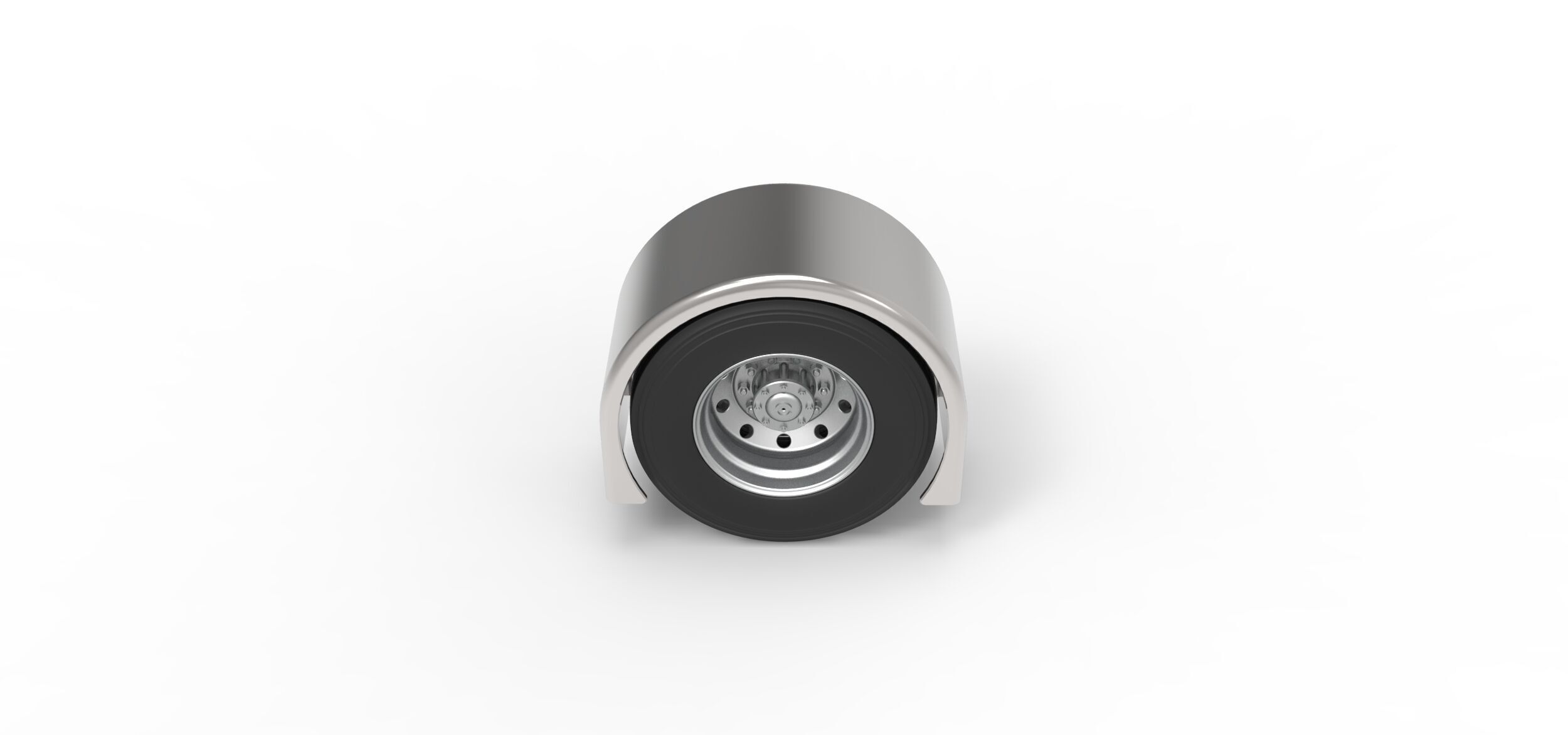 Semi truck Rear fenders Set 3 Scale 1 to 25 3D print model_37