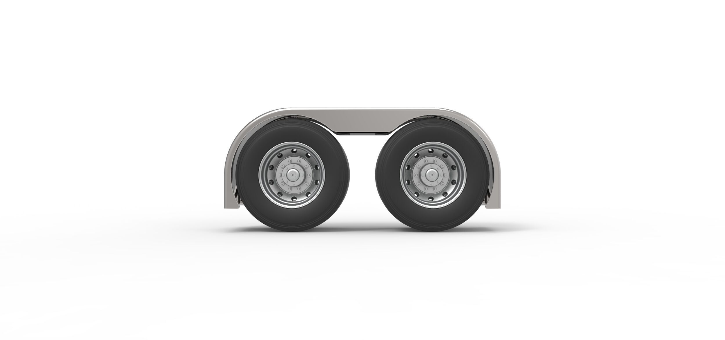 Semi truck Rear fenders Set 3 Scale 1 to 25 3D print model_12