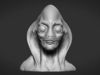 Alien head bust Free 3D print model_2