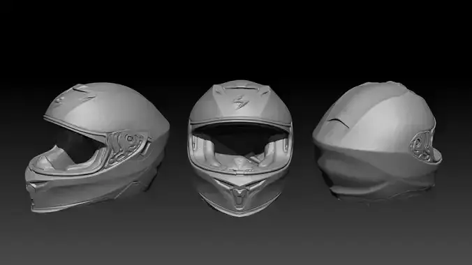 High-Resolution 3D Scan - Scorpion EXO-520 Air Motorcycle Helmet 3D model