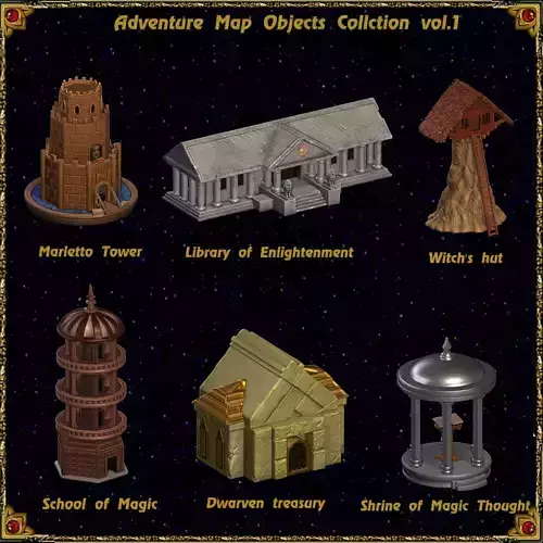 Heroes 3 Adventure Map miniatures collection 