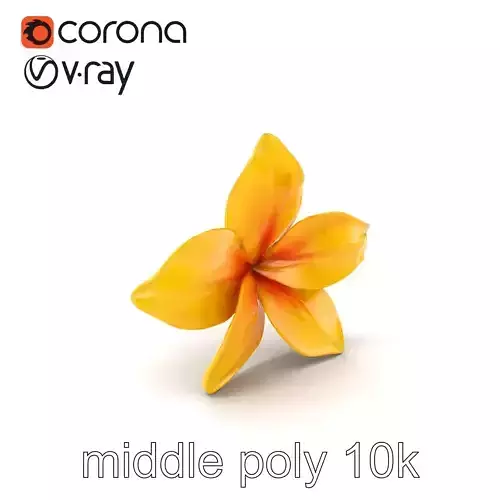 Freesia Yellow Flower Detailed Petal model pack Low-poly 3D model