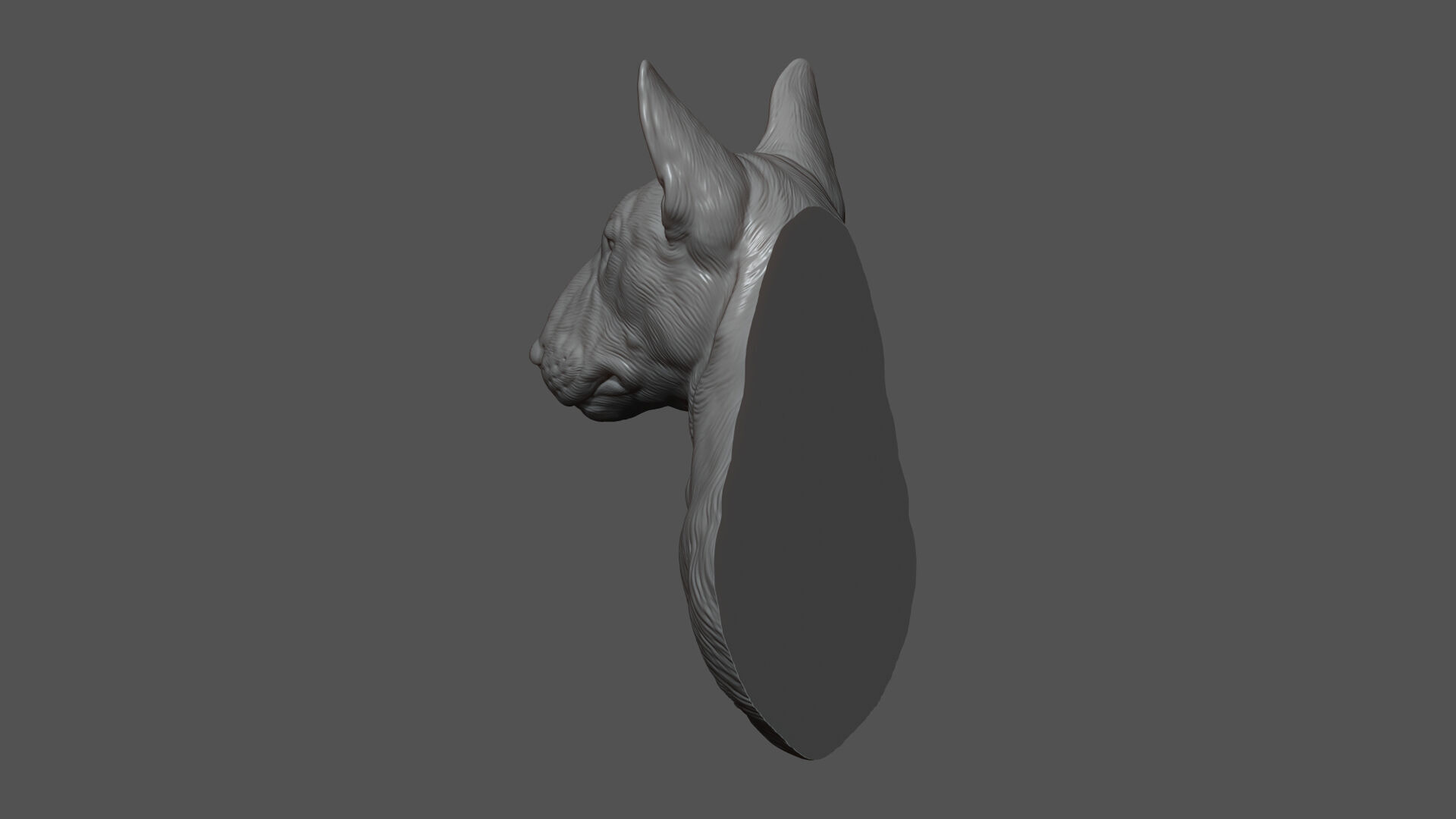 Bull Terrier bust 3D print model_3