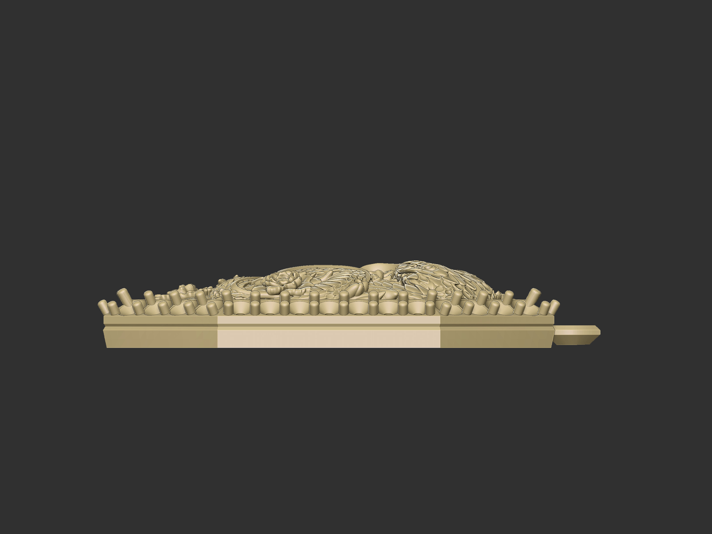 Snake luxury7 or cobra silver venum animal medallion bracelet 3D print model_9