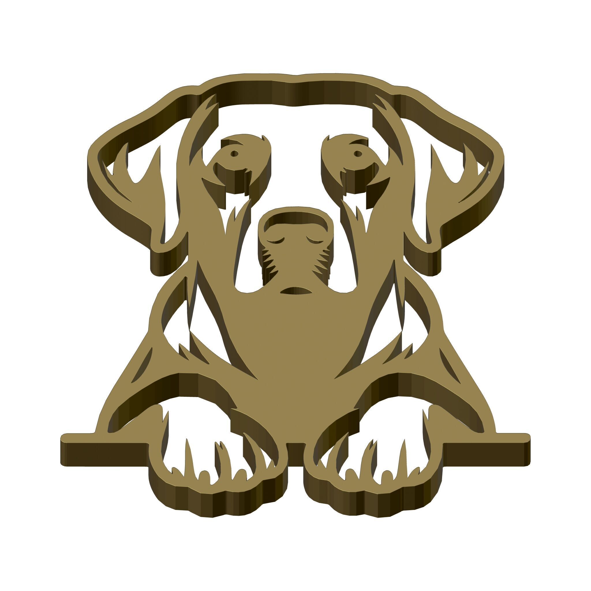 Labrador - Shape 3D print model_1