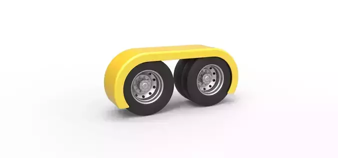 Semi truck Rear fenders Set 5 Scale 1 to 25 3D print model