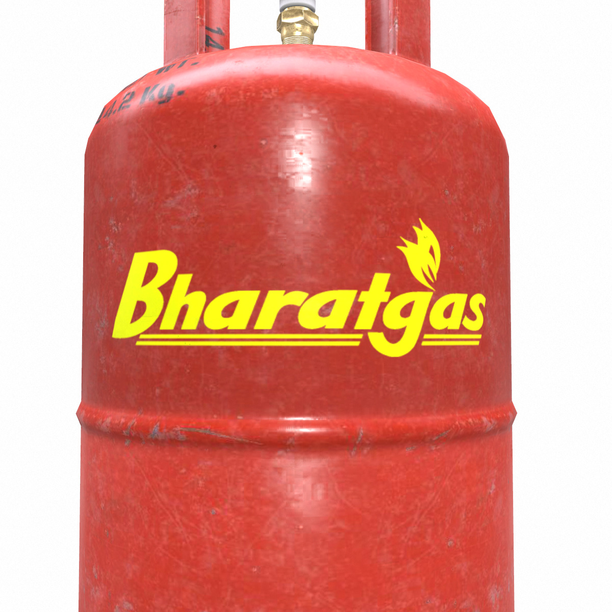 Bharat Gas Cylinder Low Poly Low-poly 3D model_10