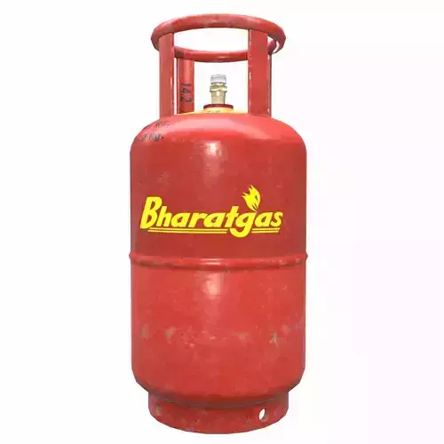 Bharat Gas Cylinder Low Poly Low-poly 3D model