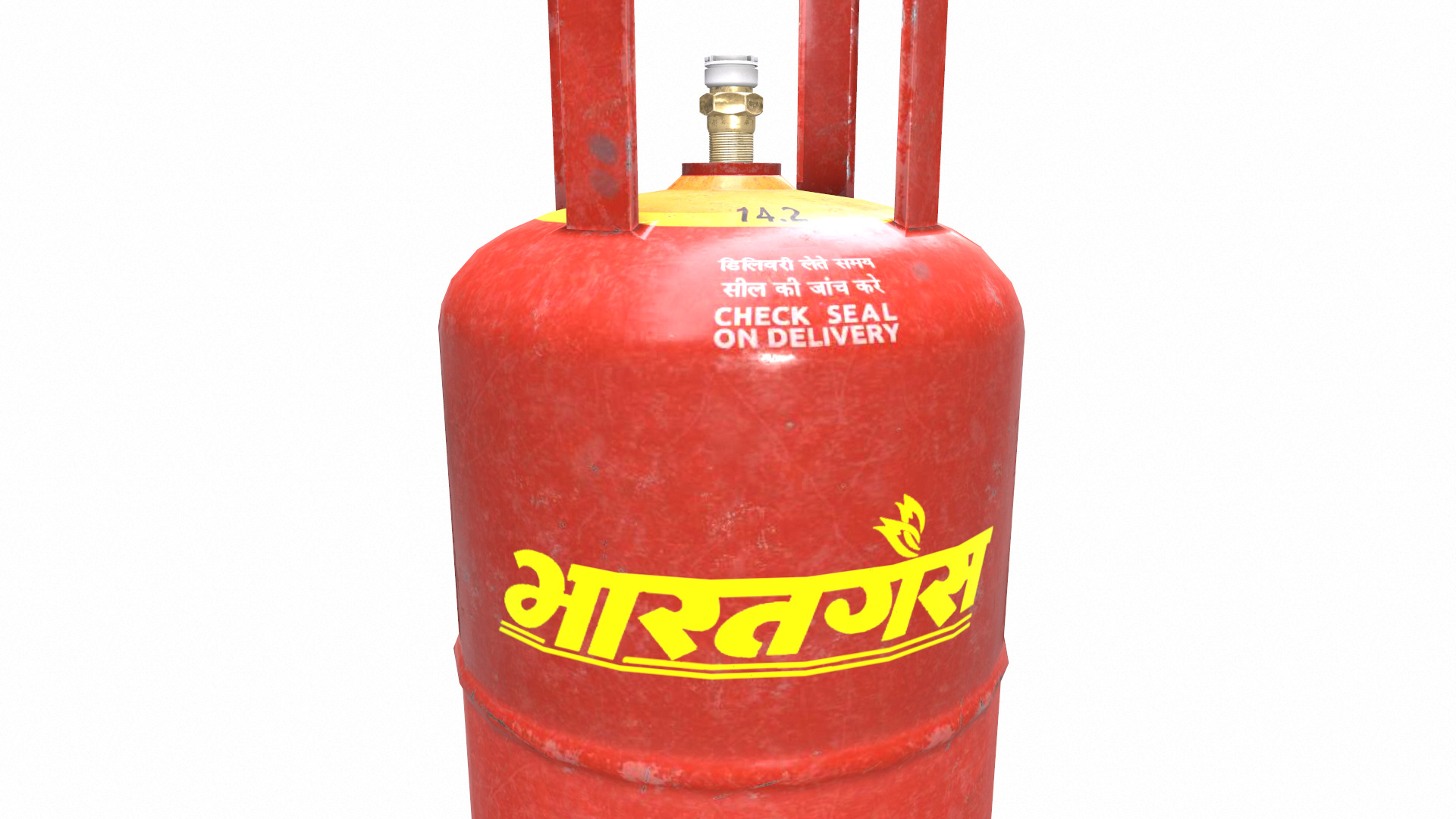 Bharat Gas Cylinder Low Poly Low-poly 3D model_19