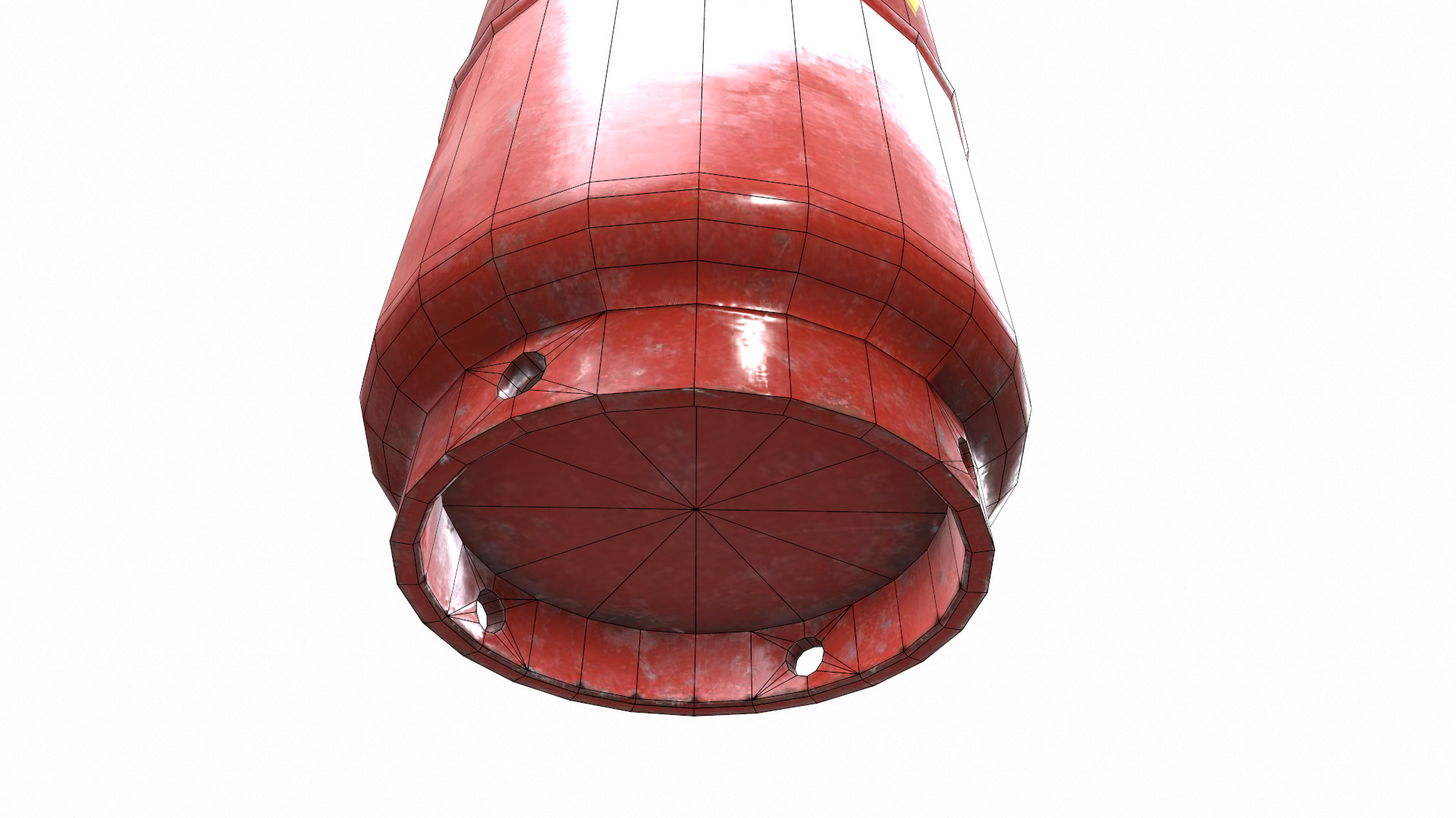 Bharat Gas Cylinder Low Poly Low-poly 3D model_30