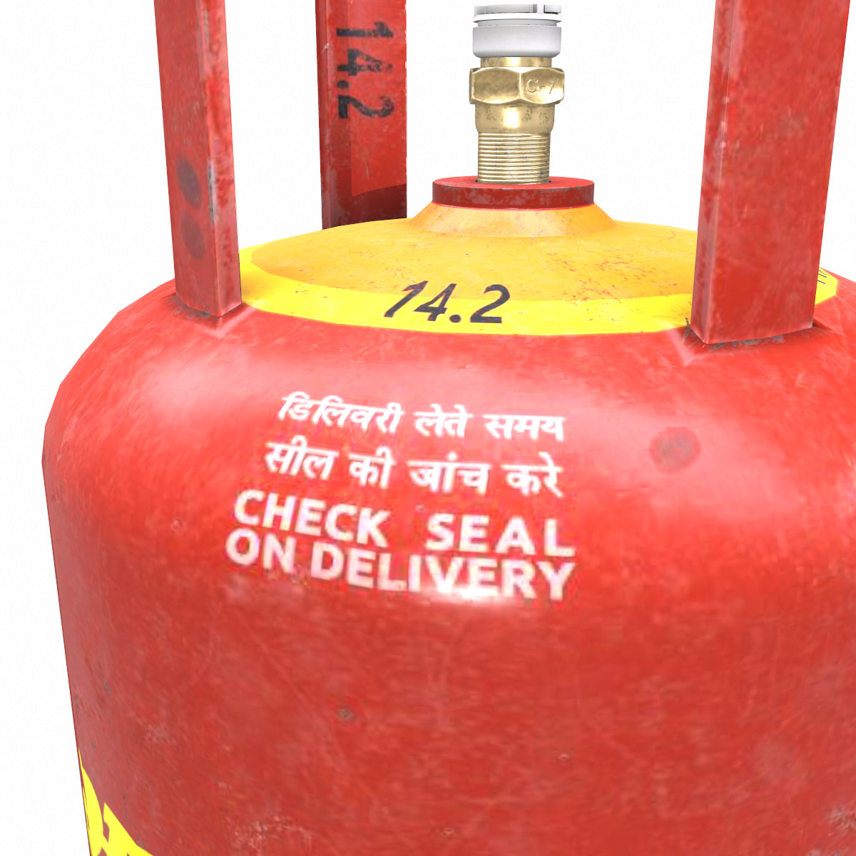 Bharat Gas Cylinder Low Poly Low-poly 3D model_8