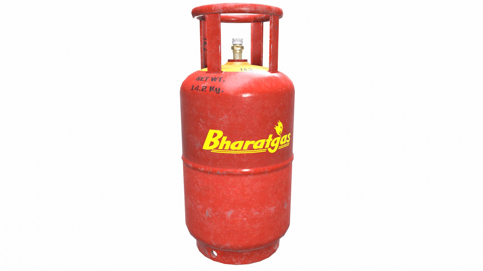 Bharat Gas Cylinder Low Poly Low-poly 3D model_23