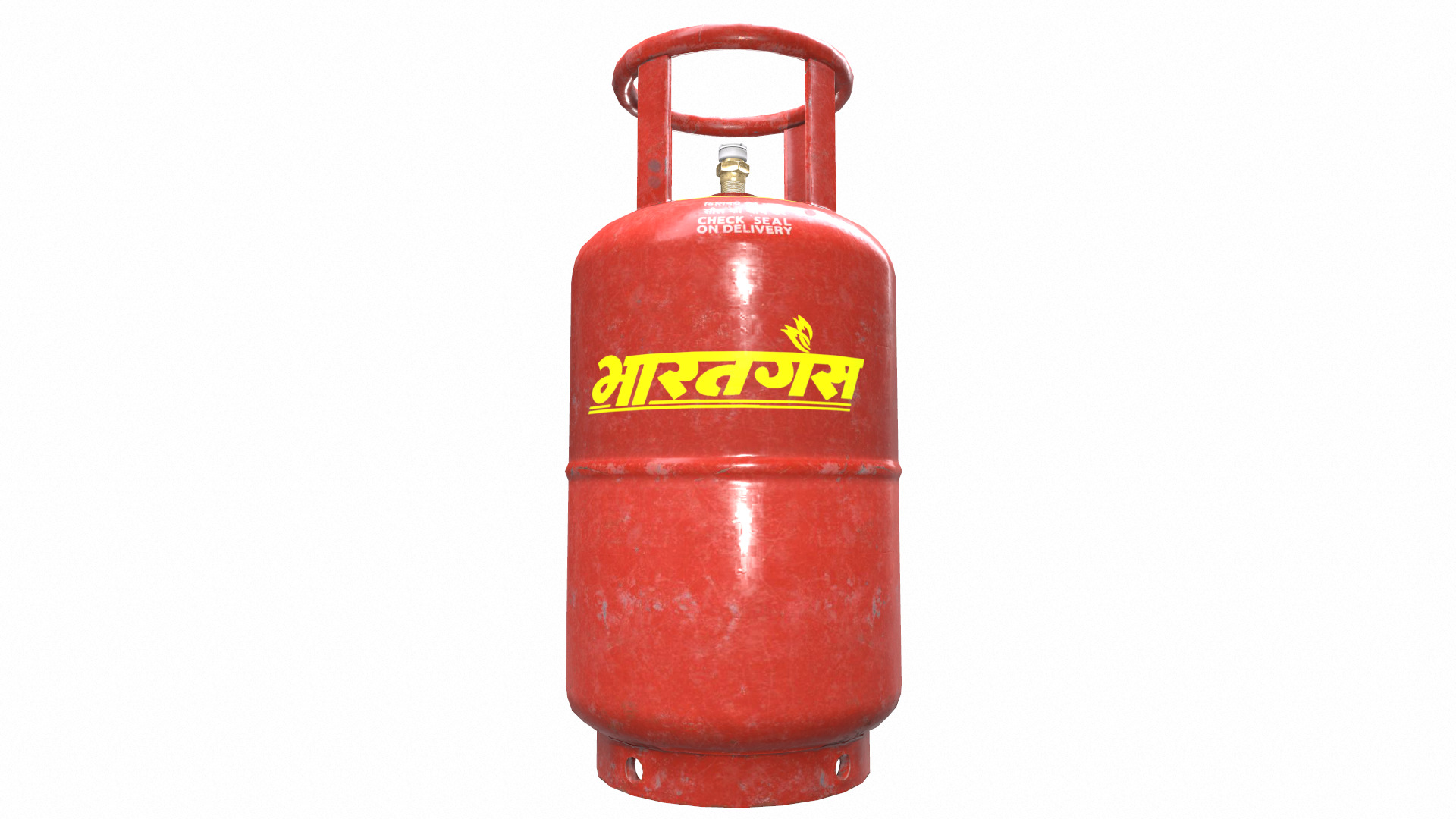 Bharat Gas Cylinder Low Poly Low-poly 3D model_26