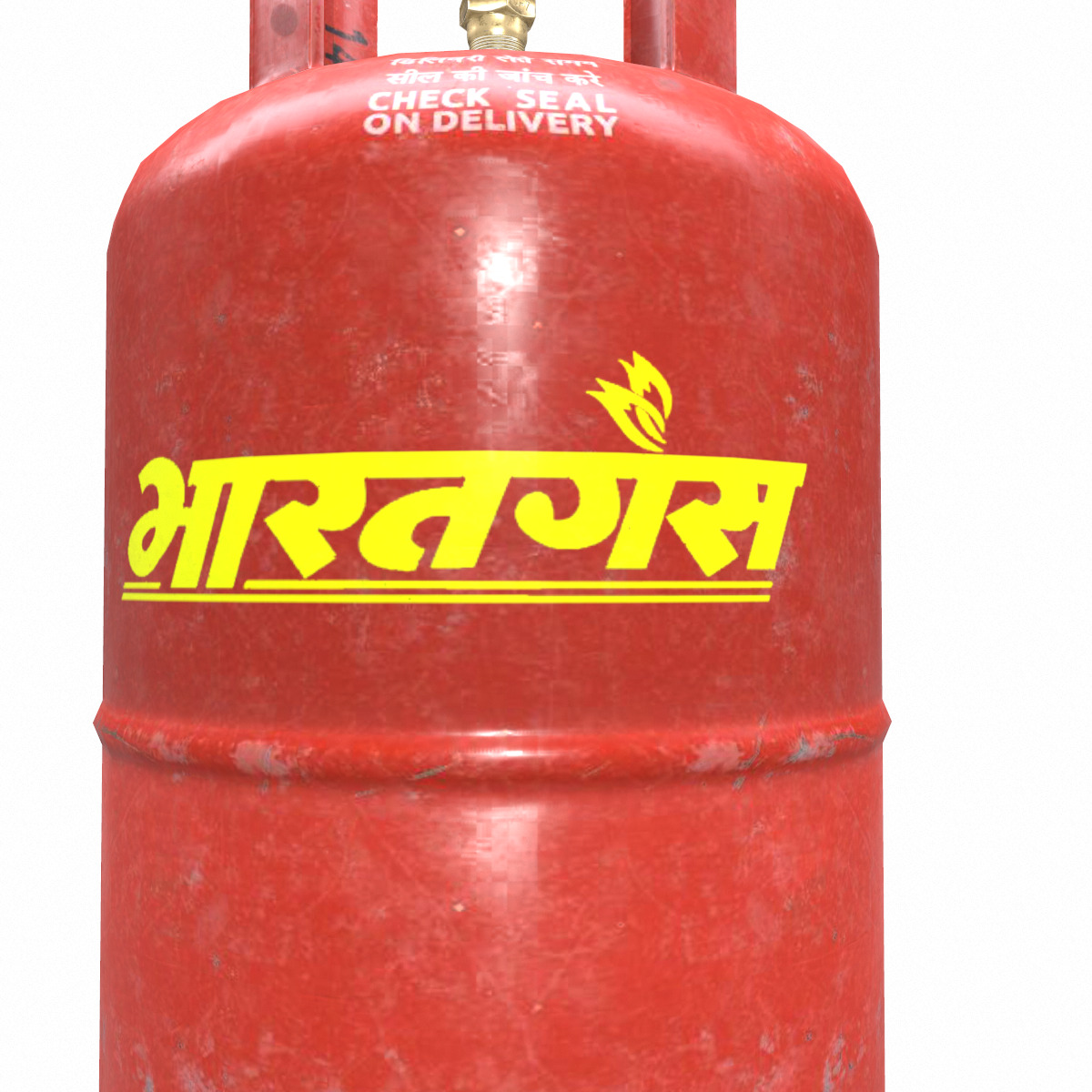 Bharat Gas Cylinder Low Poly Low-poly 3D model_9