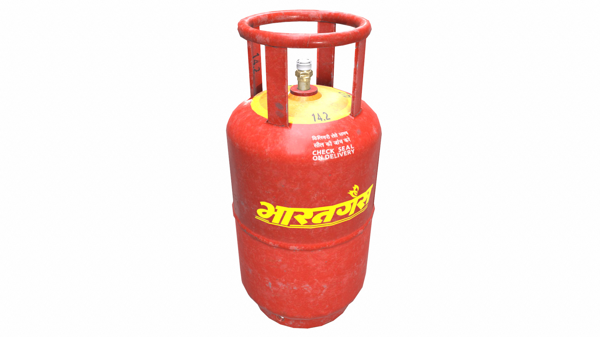 Bharat Gas Cylinder Low Poly Low-poly 3D model_24