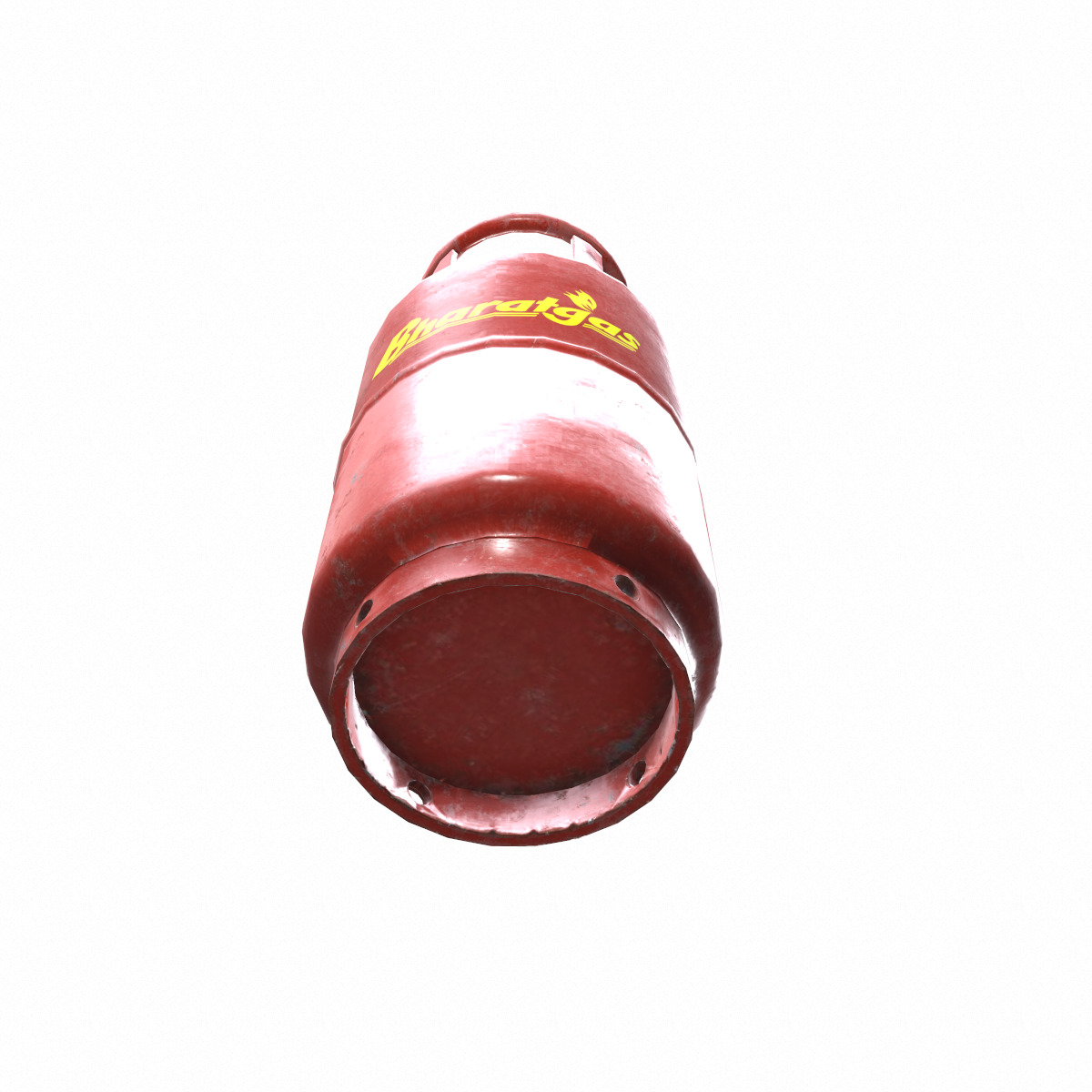 Bharat Gas Cylinder Low Poly Low-poly 3D model_11