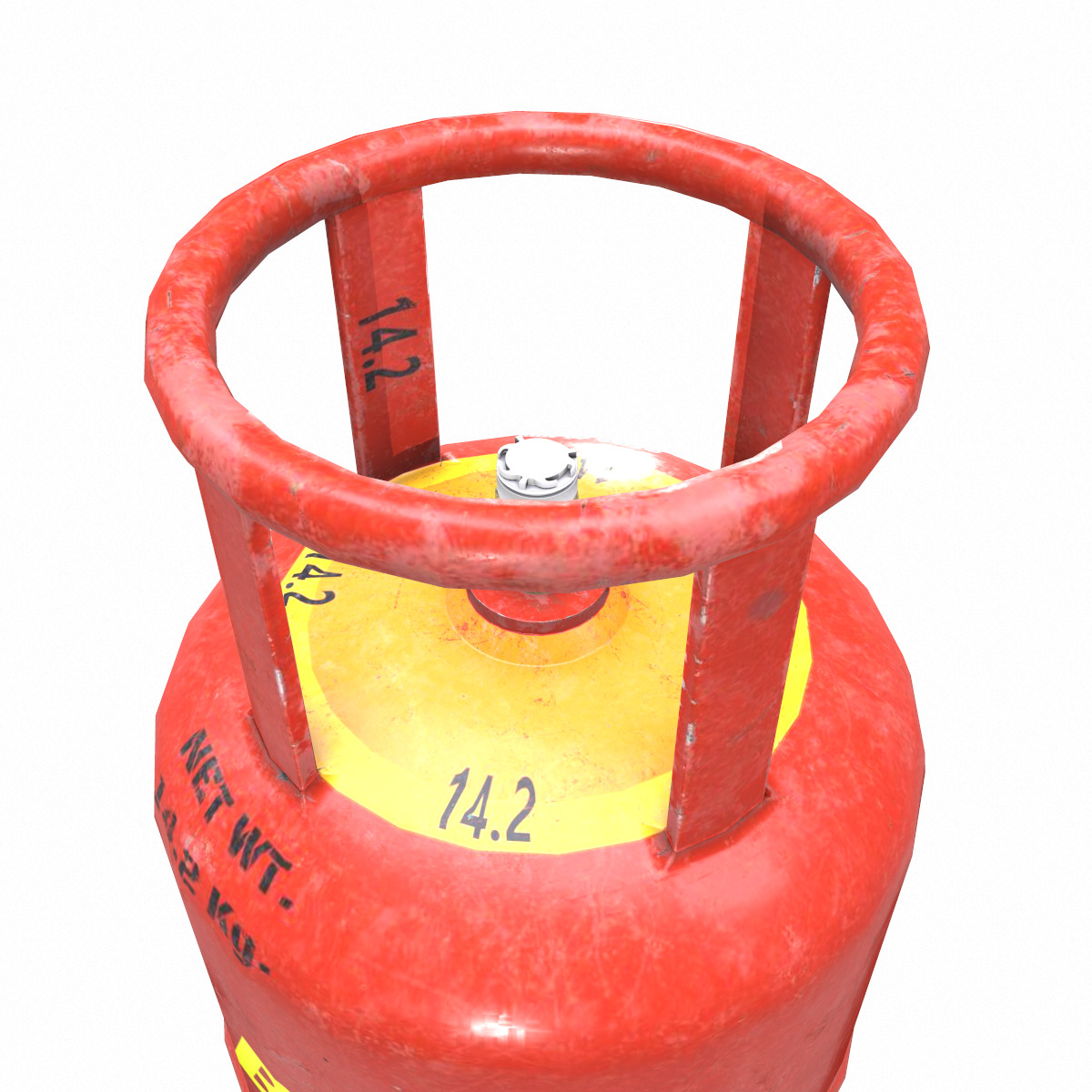 Bharat Gas Cylinder Low Poly Low-poly 3D model_6