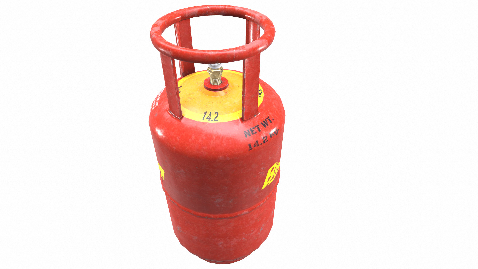 Bharat Gas Cylinder Low Poly Low-poly 3D model_25