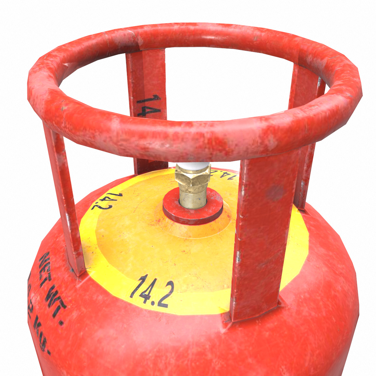 Bharat Gas Cylinder Low Poly Low-poly 3D model_13