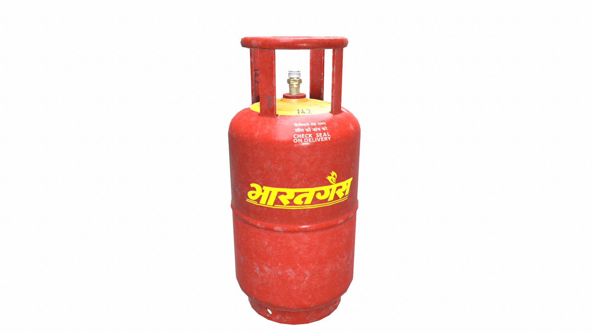 Bharat Gas Cylinder Low Poly Low-poly 3D model_16