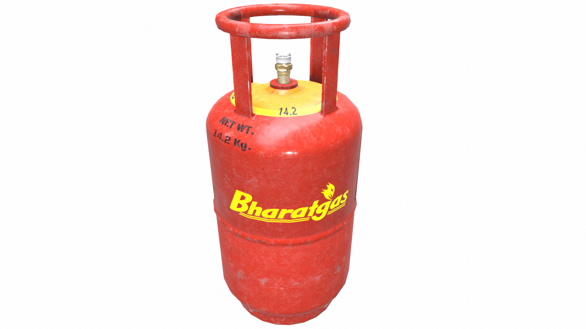 Bharat Gas Cylinder Low Poly Low-poly 3D model_17