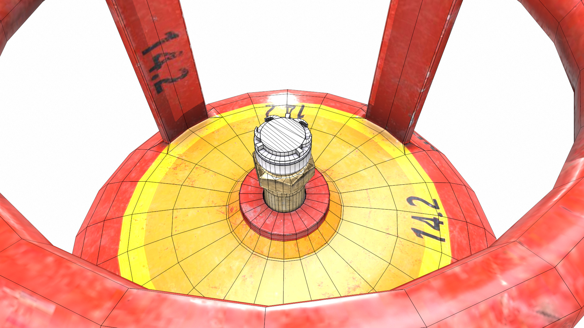 Bharat Gas Cylinder Low Poly Low-poly 3D model_32